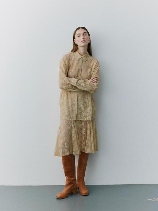 SOFIE SCHNOOR - S263297 - Nederdel - Sand