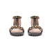 SOFIE SCHNOOR - S222730 - Sandal med guld nitter og kæde - Sort