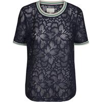 Minus - Bjarka Lace Tee - Mørkeblå Blonde T-shirt